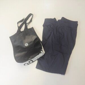 Lululemon Beyond the Studio Jogger Cadet Blue Size 6 and Small Tote